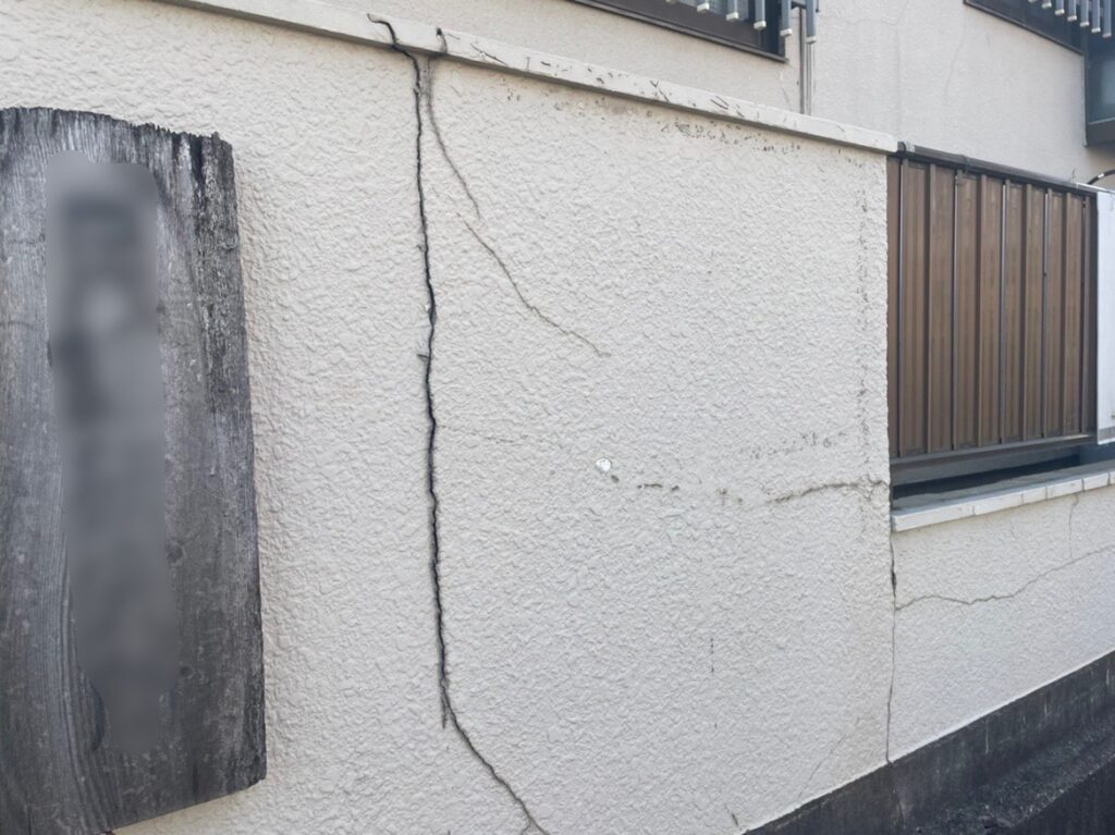 地震保険申請　門塀