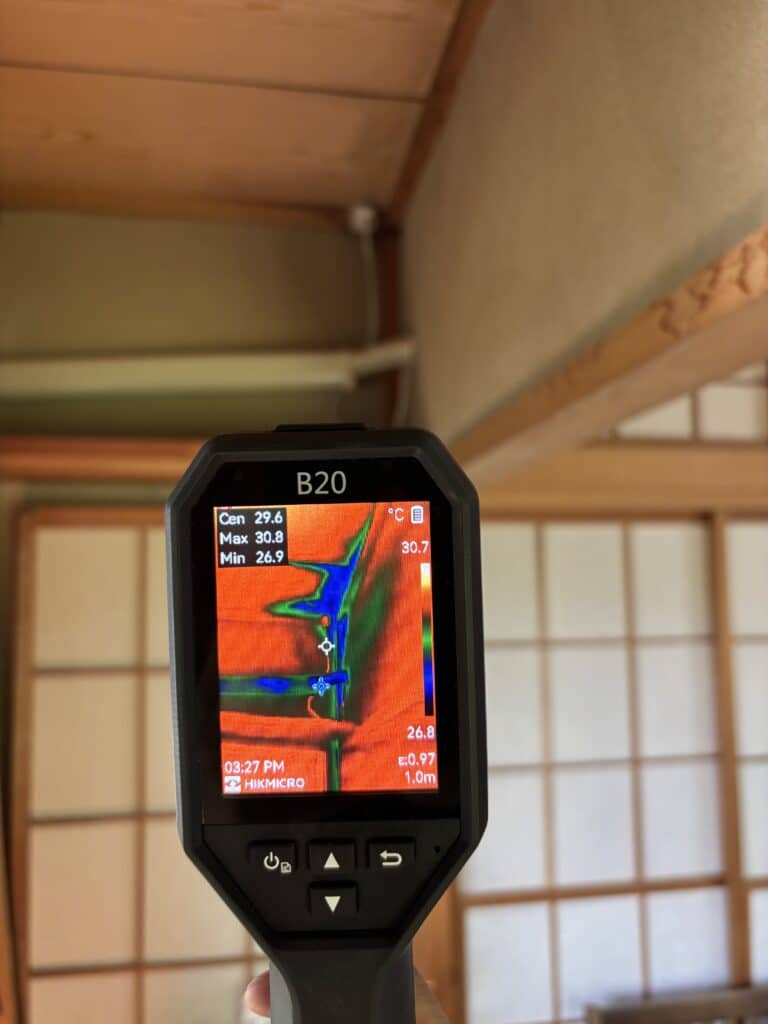 サッシ周りサーモグラフィー調査