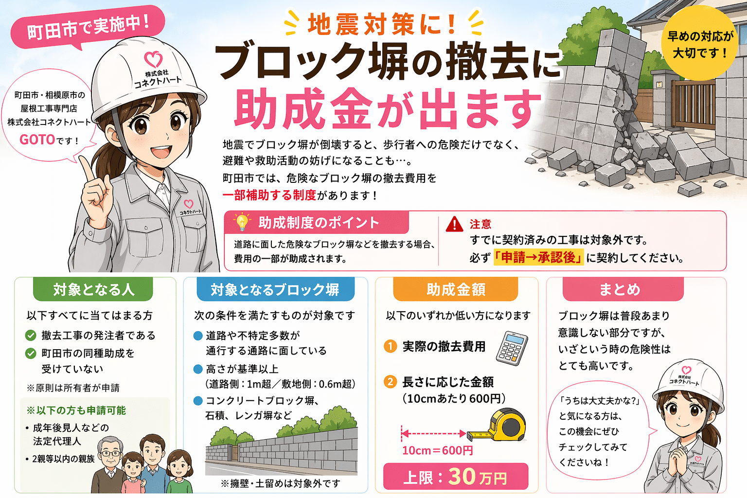 ブロック塀の撤去